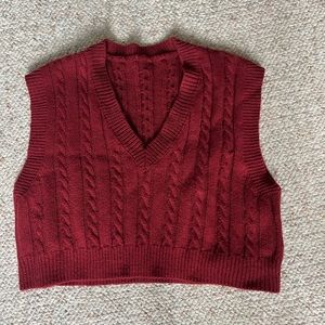 Cropped sweater vest